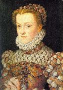 Francois Clouet Elisabeth of Austria, Queen of France, daughter of Holy Roman Emperor Maximilian II. of Austria and Infanta Maria of Spain, wife of King Charles Charl oil painting